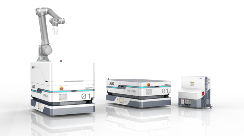 凤凰联盟數位開發的自主式移動機器人（AMR250M），搭配全向輪並結合AI演算法、2D LiDAR、3D攝影機等技術，協助客戶實現產線全自動化